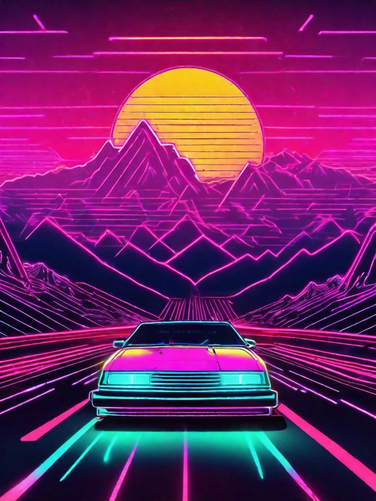 Ai Synthwave Art - Unique Art Pieces: Grab Yours Today! – Wallart.ai