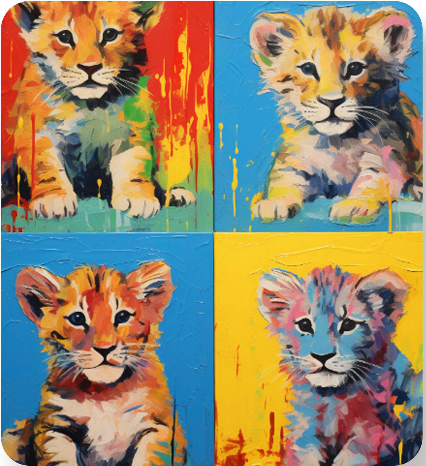 Pop Art Lion Cubs